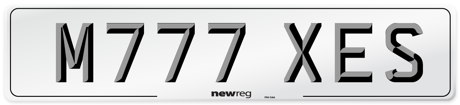 M777 XES Number Plate from New Reg